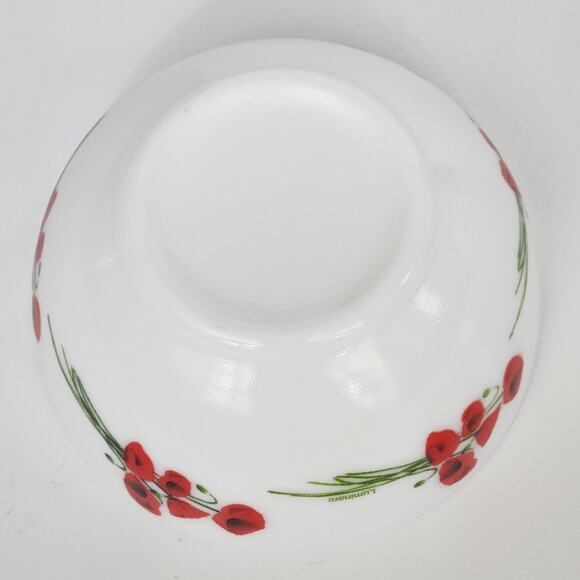 Luminarc Diwali Hypnosis Red Poppy Small Bowls – Set of 2, 4.7" Glass Bowls - Picture 9 of 9